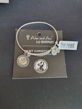 Alex and Ani Saint Christopher W/ Card New Bangle  827